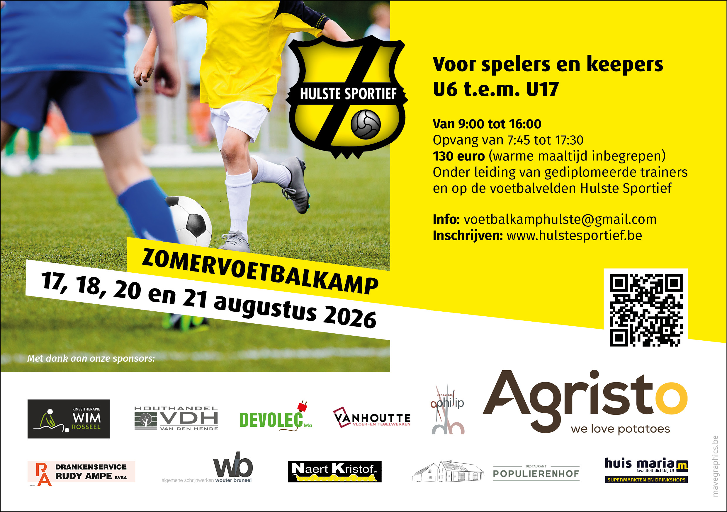 Hulste Sportief Voetbalkamp2026 flyerA5